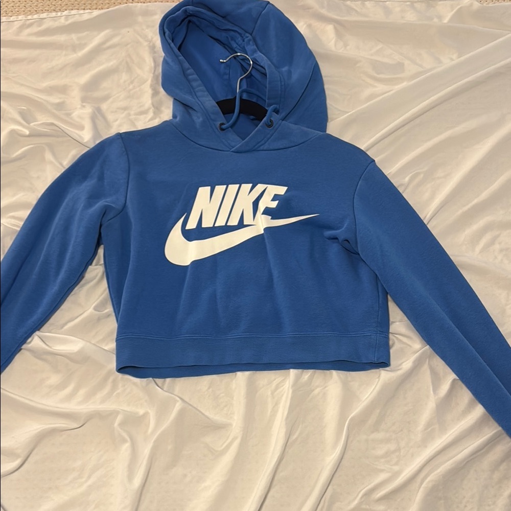 Nike Royal Blue Cropped Hoodie